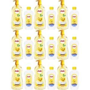 Dalin Bebek Şampuanı Klasik 700ML Pompalı + 100ML Bebek Yağı (Rahat ve Mutlu) (9 Lu Set)