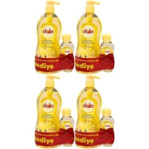 Dalin Bebek Şampuanı Klasik 700ML Pompalı + Bebek Yağı Hediye 100ML (Nem Koruma) (4 Lü Set)