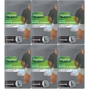 Depend Emici Külot Pants Hasta Bezi L - Büyük - Large Erkek 48 Adet (6PK*8)