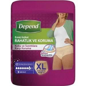 Depend Emici Külot Yetişkin Bezi XL - Extra Large Kadın 45 Adet (5PK*9)