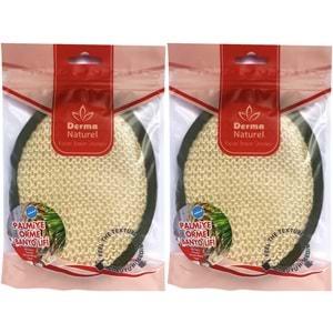 Derma Naturel Örme Banyo Yüz Lifi (15*24CM) MS-02 (2 Li Set)