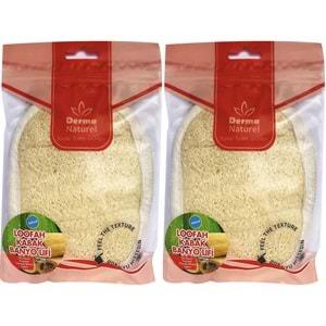 Derma Naturel Loofah Kabak Banyo ve Yüz Lifi (15*24CM) MS-10 (2 Li Set)