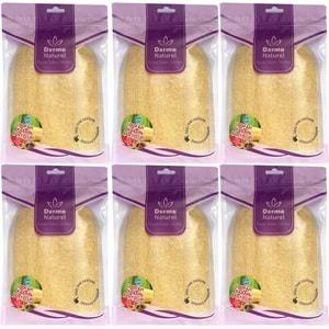 Derma Naturel Loofah Kabak Havlu Banyo Eldiveni (15*24CM) MS-11 (6 Lı Set)