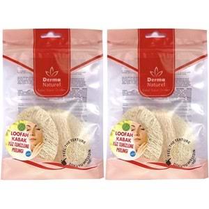 Derma Naturel Loofah Yüz Temizleme (Sivilce ve Siyah Noklar için) Peeling MS-06 (2 Li Set)