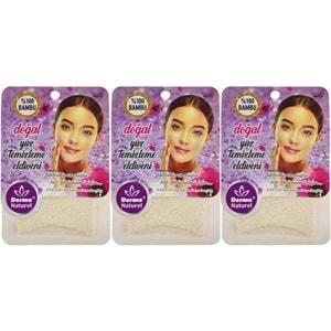 Derma Naturel Bambu Yüz Temizleme Eldiveni MS-32 (3 Lü Set)
