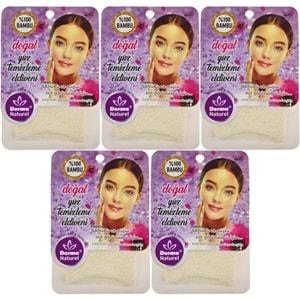 Derma Naturel Bambu Yüz Temizleme Eldiveni MS-32 (5 Li Set)
