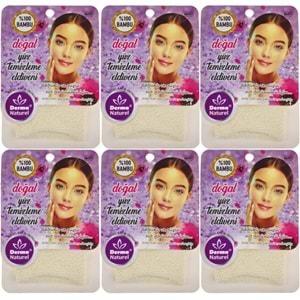 Derma Naturel Bambu Yüz Temizleme Eldiveni MS-32 (6 Lı Set)