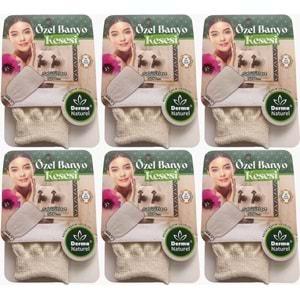 Derma Naturel Özel Banyo Kesesi MS-07 (6 Lı Set)