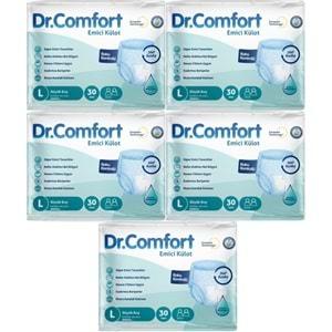 Dr.Comfort Hasta Bezi Yetişkin Emici Külot L-Büyük 150 Adet (5Pk*30)