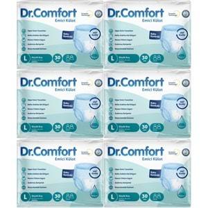 Dr.Comfort Hasta Bezi Yetişkin Emici Külot L-Büyük 180 Adet (6Pk*30)