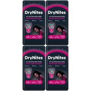 Drynites Emici Gece Külodu/Külot Bez Kız 8-15 Yaş (27-57KG) Large 36 Adet (4PK*9) (Alt Islatmalara Karşı)