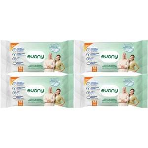 Evony Hasta Vücut Perine Temizleme Islak Mendil Havlu 48 Yaprak XL Banyo Ferahlığı (4 Lü Set)