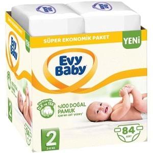 Evy Baby Bebek Bezi Beden:2 (3-6Kg) Mini 84 Adet Süper Ekonomik Pk
