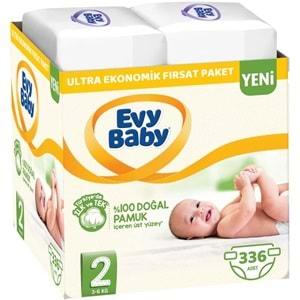 Evy Baby Bebek Bezi Beden:2 (3-6Kg) Mini 336 Adet Ultra Ekonomik Fırsat Pk