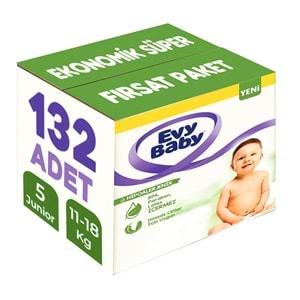 Evy Baby Bebek Bezi Beden:5 (11-18KG) Junior 132 Adet Ekonomik Süper Fırsat Pk