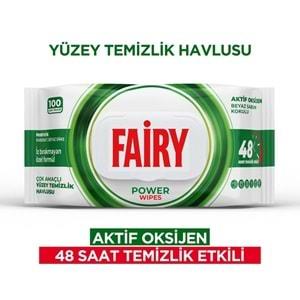 Fairy Yüzey Temizlik Havlusu 100 Yaprak Aktif Oksijen - Beyaz Sabun - Karbonat (2 Li Set) 200 Yaprak