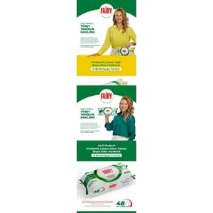 Fairy Yüzey Temizlik Havlusu 100 Yaprak Aktif Oksijen - Beyaz Sabun - Karbonat (2 Li Set) 200 Yaprak