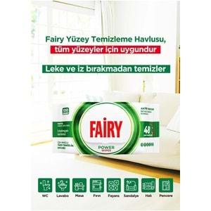 Fairy Yüzey Temizlik Havlusu 100 Yaprak Aktif Oksijen - Beyaz Sabun - Karbonat (4 Lü Set) 400 Yaprak