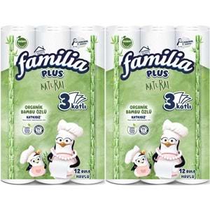 Familia Kağıt Havlu Natural (3 Katlı) Organik Bambu özlü 24 Lü Pk (2PK*12)