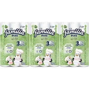Familia Kağıt Havlu Natural (3 Katlı) Organik Bambu özlü 36 Lı Pk (3PK*12)