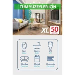 Fibril Yüzey Temizlik Havlusu 50 Yaprak XL Temizlik Kokulu 18 Li Set 900 Yaprak Plastik Kapaklı