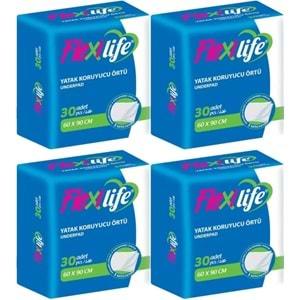 Flexi Life Kedi - Köpek - Evcil Hayvan Çiş Tuvalet Eğitim Pedi 60*90CM 120 Adet (4PK*30)
