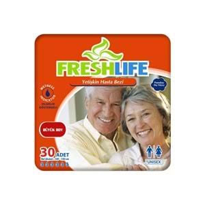 FreshLife Yetişkin Hasta Bezi Bel Bantlı L - Large - Büyük 60 Adet (2PK*30)