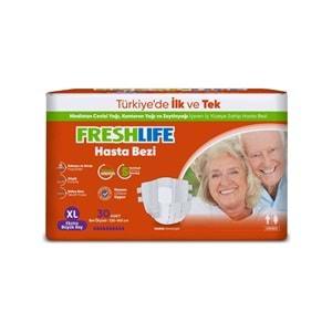 FreshLife Yetişkin Hasta Bezi Bel Bantlı XL - Ekstra Large - Extra Large 120 Adet (4PK*30)