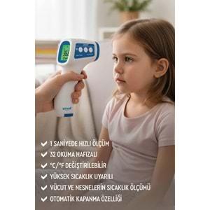 Getwell Ateş Ölçer Kızıl Ötesi Alından - Temassız - Uzaktan (Yetişkin & Bebek & Çocuk) (2 Li Set)