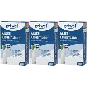 Getwell Ateş Ölçer Kızıl Ötesi Alından - Temassız - Uzaktan (Yetişkin & Bebek & Çocuk) (3 Lü Set)