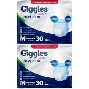 Giggles Hasta Bezi Yetişkin Emici Külot M-Orta 60 Adet (2Pk*30)