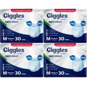 Giggles Hasta Bezi Yetişkin Emici Külot M-Orta 120 Adet (4Pk*30)