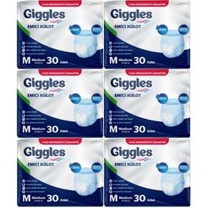 Giggles Hasta Bezi Yetişkin Emici Külot M-Orta 180 Adet (6Pk*30)