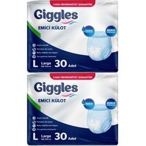 Giggles Hasta Bezi Yetişkin Emici Külot L-Büyük 60 Adet (2Pk*30)