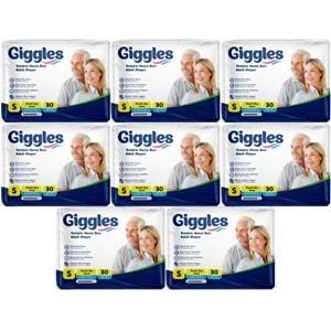 Giggles Hasta Bezi Yetişkin Bel Bantlı Tekstil Yüzey Küçük - Small (S) 240 Adet (8PK*30)