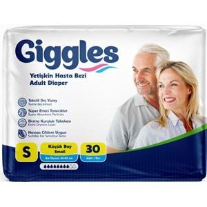 Giggles Hasta Bezi Yetişkin Bel Bantlı Tekstil Yüzey Küçük - Small (S) 240 Adet (8PK*30)