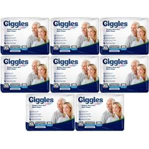 Giggles Hasta Bezi Yetişkin Bel Bantlı Tekstil Yüzey Ekstra Büyük (XL) 240 Adet (8PK*30)