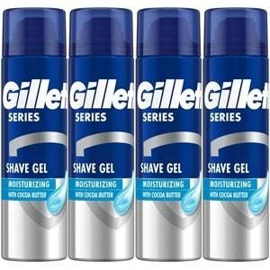 Gillette Traş Jeli Series 200ML Nemlendirici (4 Lü Set)