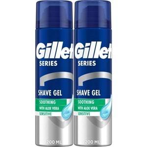 Gillette Traş Jeli Series 200ML Sensitive/Hassas/Yeşil (2PK*200ML)