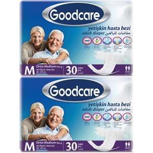 Goodcare Hasta Bezi Yetişkin Bel Bantlı Tekstil Yüzey M Medium - Orta 60 Adet (2PK*30)