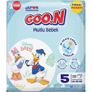 Goon Mutlu Bebek Bebek Bezi Beden:5 (12-20Kg) Junior 400 Adet Avantaj Fırsat Pk