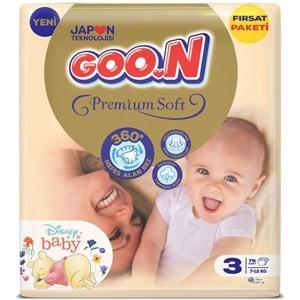 Goon Premium Soft Bebek Bezi Beden:3 (7-12Kg) Midi 380 Adet Mega Fırsat Pk