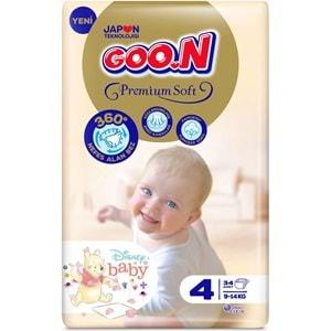 Goon Premium Soft Bebek Bezi Beden:4 (9-14Kg) Maxi 170 Adet Jumbo Mega Pk