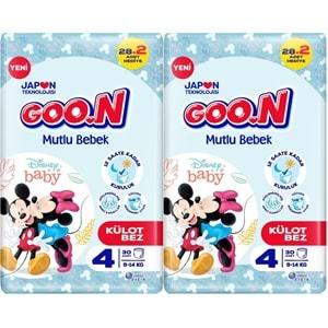 Goon Mutlu Bebek Külot Bebek Bezi Beden:4 (9-14KG) Maxi 60 Adet Jumbo Ekonomik Pk