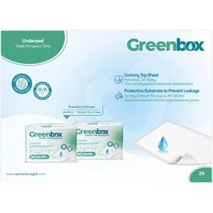 Greenbox Yetişkin Yatak Koruyucu Alt Açma Örtü 60x90 CM Adet 90 Adet