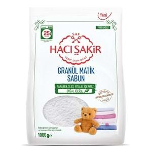 Hacı Şakir Sabun Tozu Granül Matik 4KG Parfümsüz (Bebekler/Hassas Ciltler İçin) 100 Yıkama (4PK*1KG)