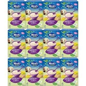 Hero Baby Kaşık Maması 200GR Gece Sütlü Rezeneli 8 Tahıllı 12 Li Set