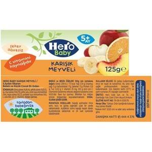 Hero Baby Kavanoz Maması 125GR Karışık Meyveli 3 Lü Set