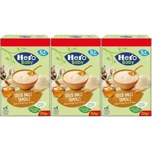 Hero Baby Kaşık Maması 250GR Sütlü Ballı İrmikli (Avantaj Pk) (3 Lü Set)