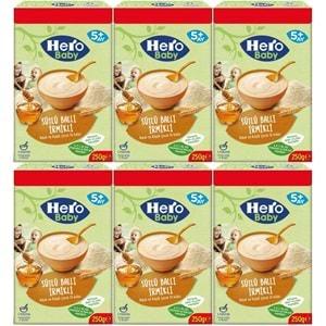 Hero Baby Kaşık Maması 250GR Sütlü Ballı İrmikli (Avantaj Pk) (6 Lı Set)